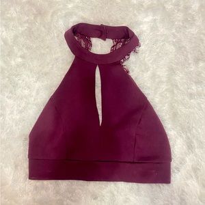 Purple halter top